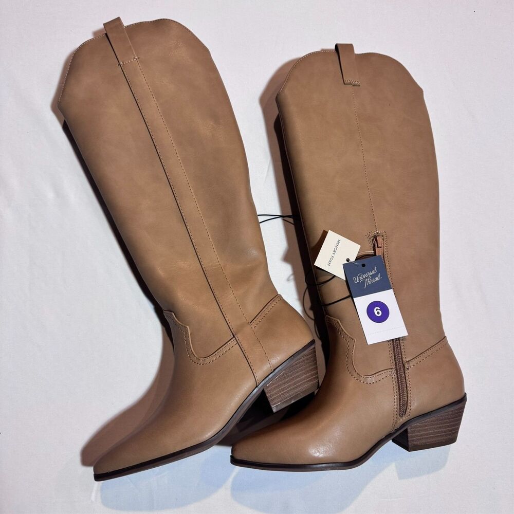 UT Sommer Boots Women’s 6 , Brown Stitch Knee-High Western Style Cowgirl Boots